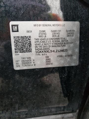 2020 GMC Acadia Denali Salvage Car